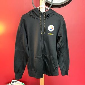 Nike Pittsburgh Steelers Black and Yellow Zip-Up Hopdie